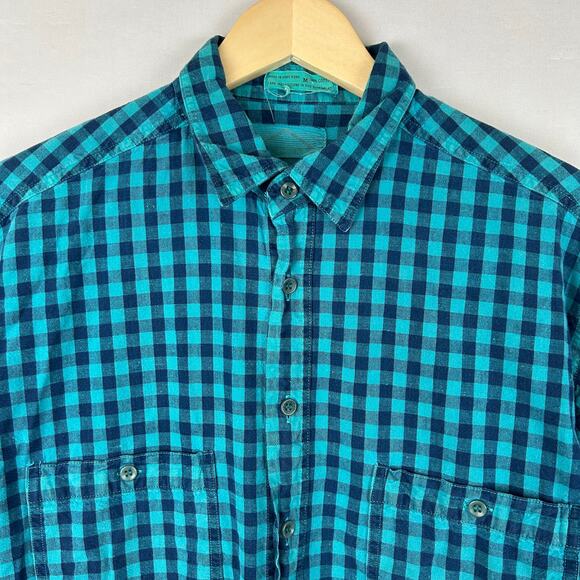 Levi's 80s Vintage Teal Button Up Camp Shirt Long Sleeve Men's Size M - Picture 2 of 10